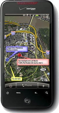map on a mobile device